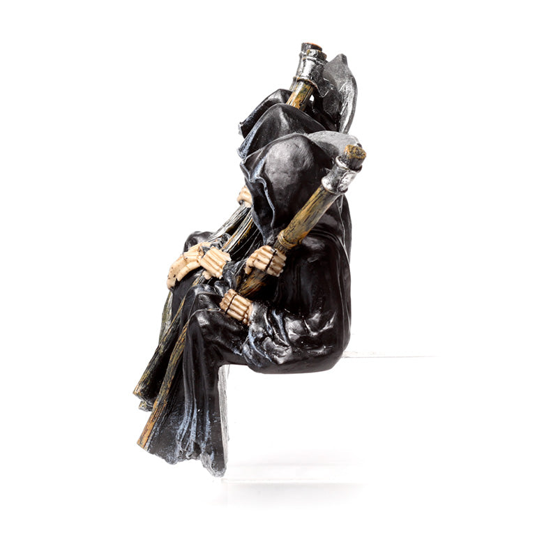 Intricate Gothic Decor - The Reaper on a Bench