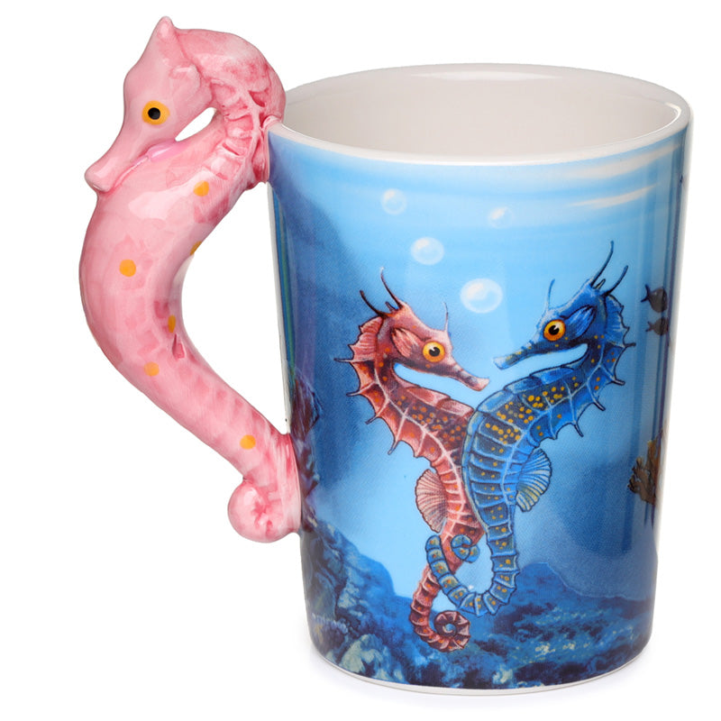 Close-up of Lisa Parker Seahorse Mug design