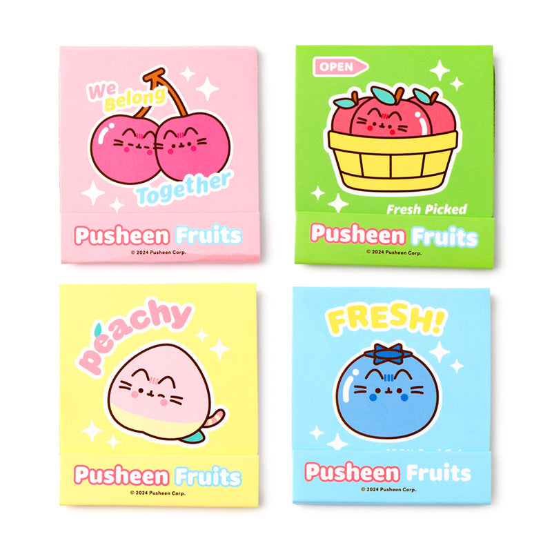 Pusheen the Cat Fruits Nail File Matchbook - Open with Files