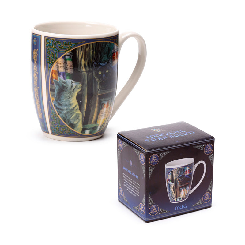 Lisa Parker Cat Mug displayed on shelf