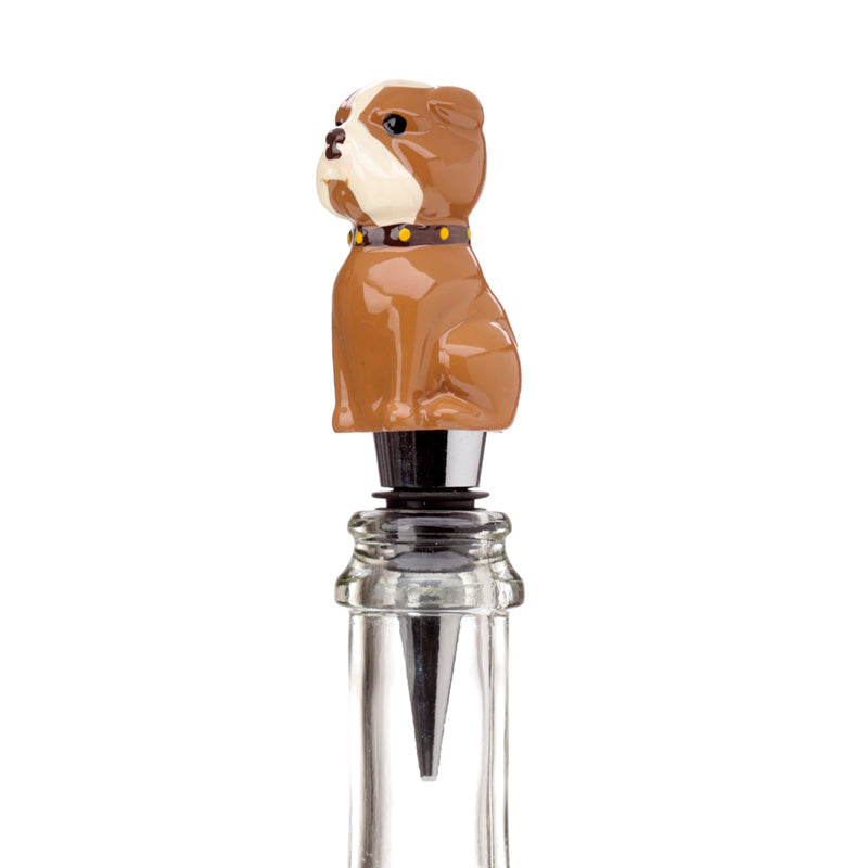 British Bulldog Novelty Bottle Stopper - Decorative Accent