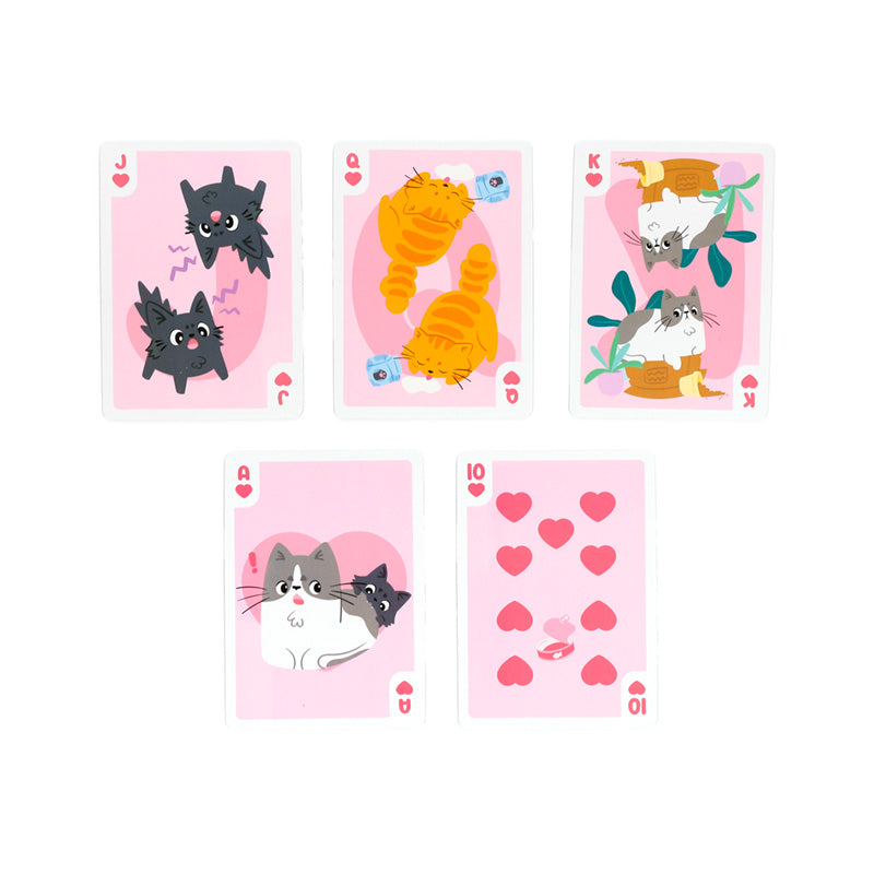 Complete deck of Beans & Co Cats playing cards