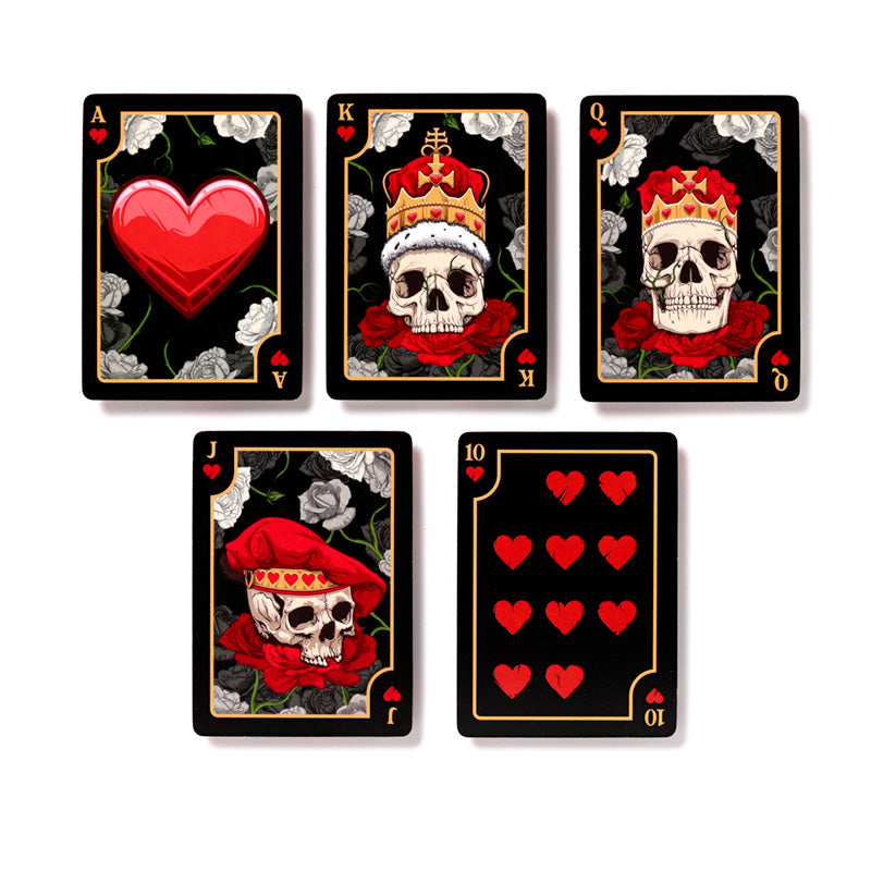 Skulls and Roses Playing Cards - Close Up
