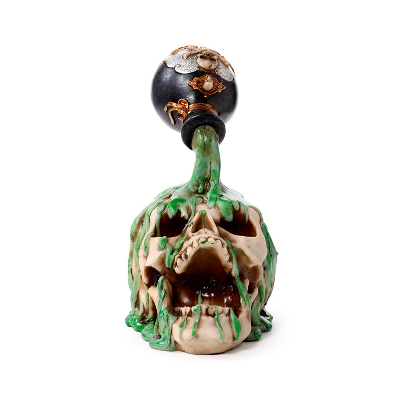Close-up of Screaming Skull Ornament - Gothic Decor