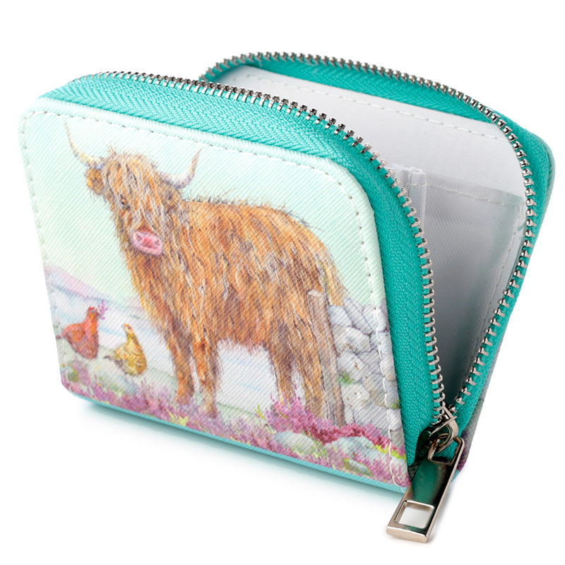 Interior of Jan Pashley Highland Coo Cow Wallet