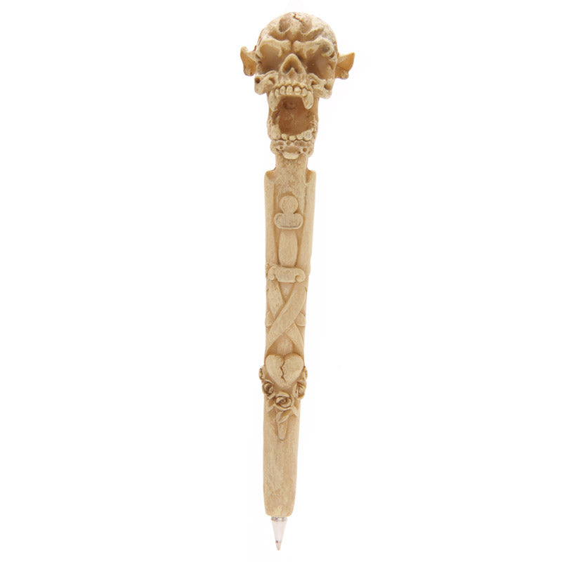 Close-up of the Skull Pen design