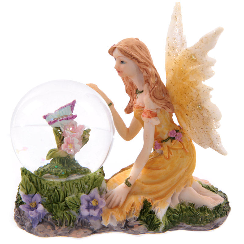 Decorative Glitter Flower Fairy Waterball Ornament on display