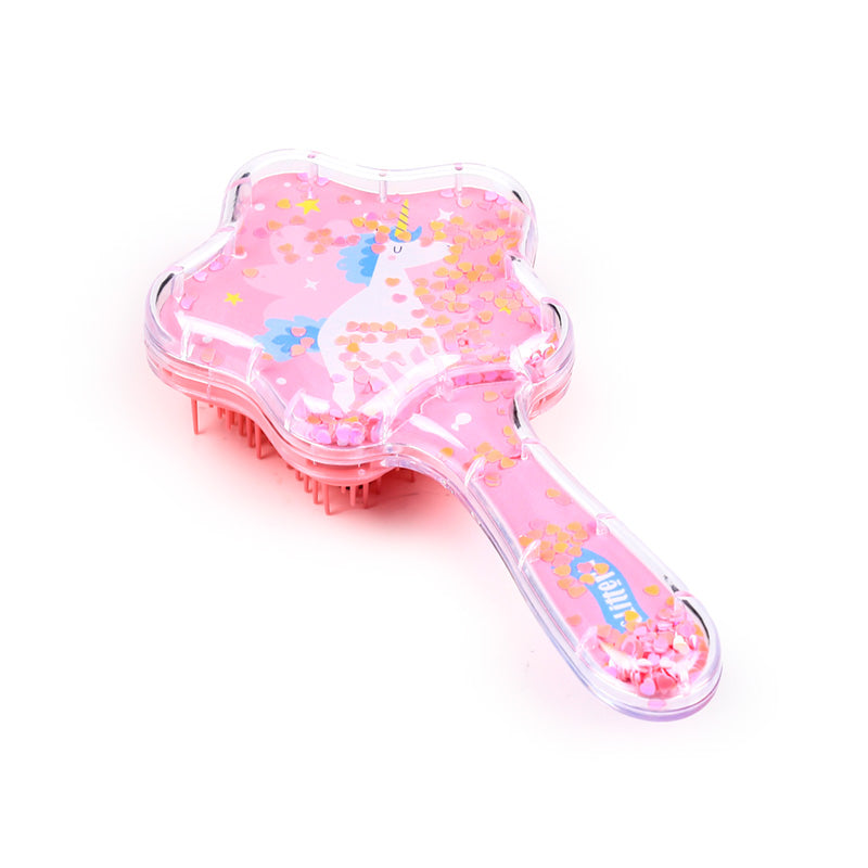 Unicorn shaped hair brush in vibrant colours