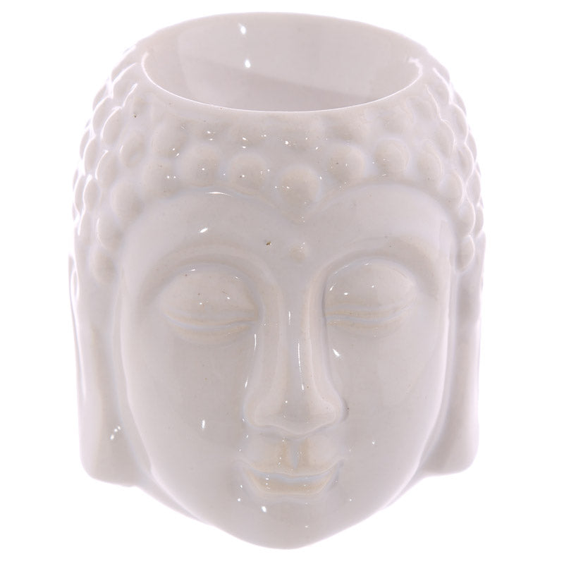 Ceramic Buddha Head Oil Burner - Top View