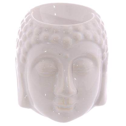 Ceramic Buddha Head Oil Burner - Top View
