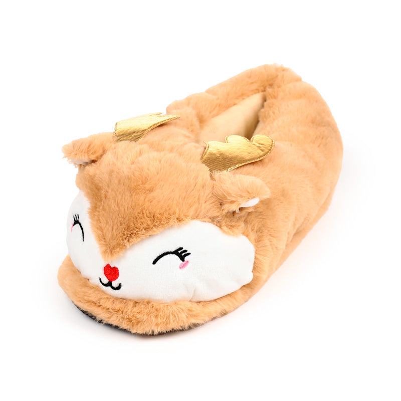 Adorable Reindeer Slippers for Holiday Comfort