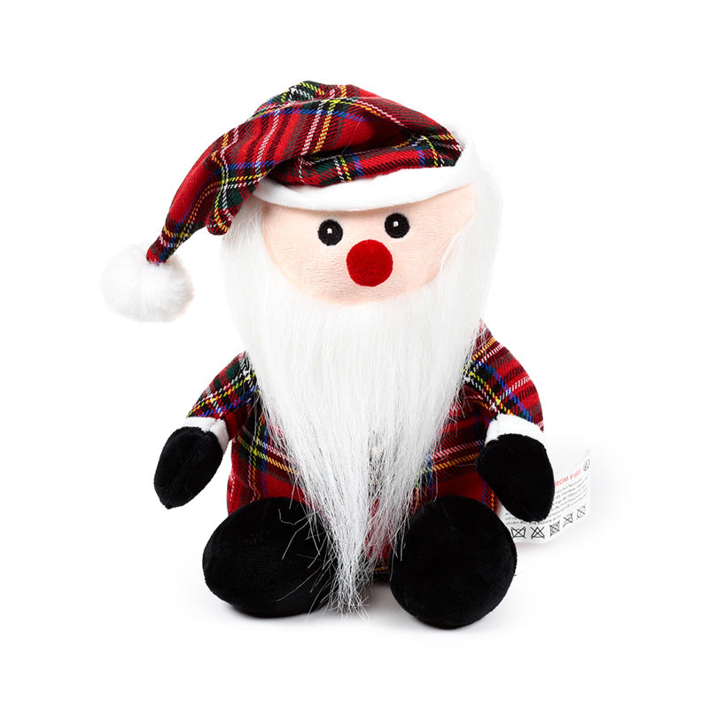 Scottish Tartan Gonk Door Stop in home setting