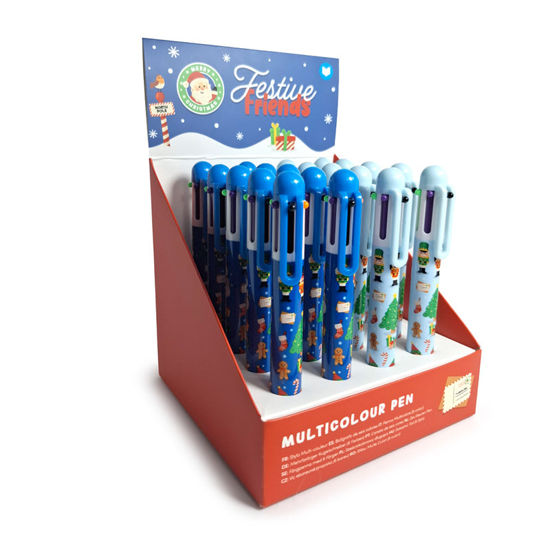 Multi Colour Pen with 6 vibrant colours for Christmas crafts