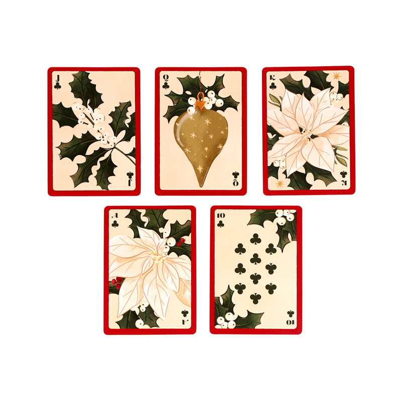 Festive Playing Cards - Displayed with Seasonal Decor