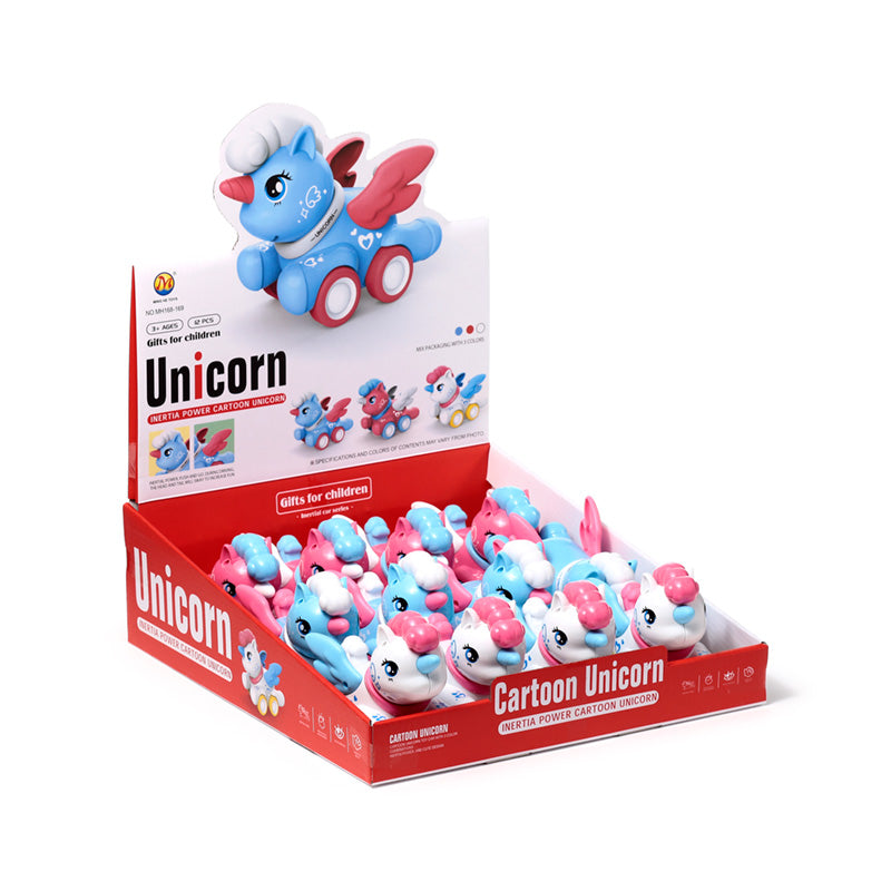 Press & Go Action Toy - Winged Unicorn in action