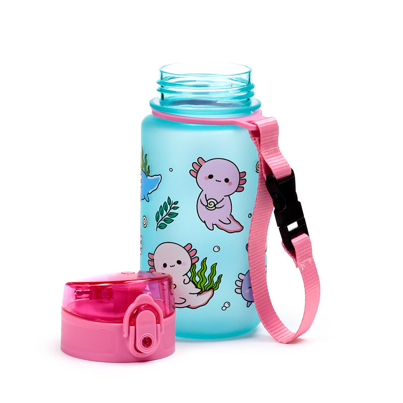 Durable water bottle for kids with pop top lid