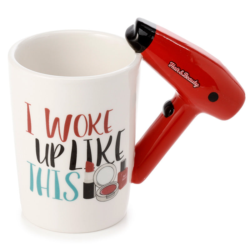 Hair drier mug showcasing vibrant colours