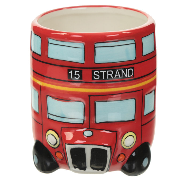 Collectible gift mug shaped like a London bus