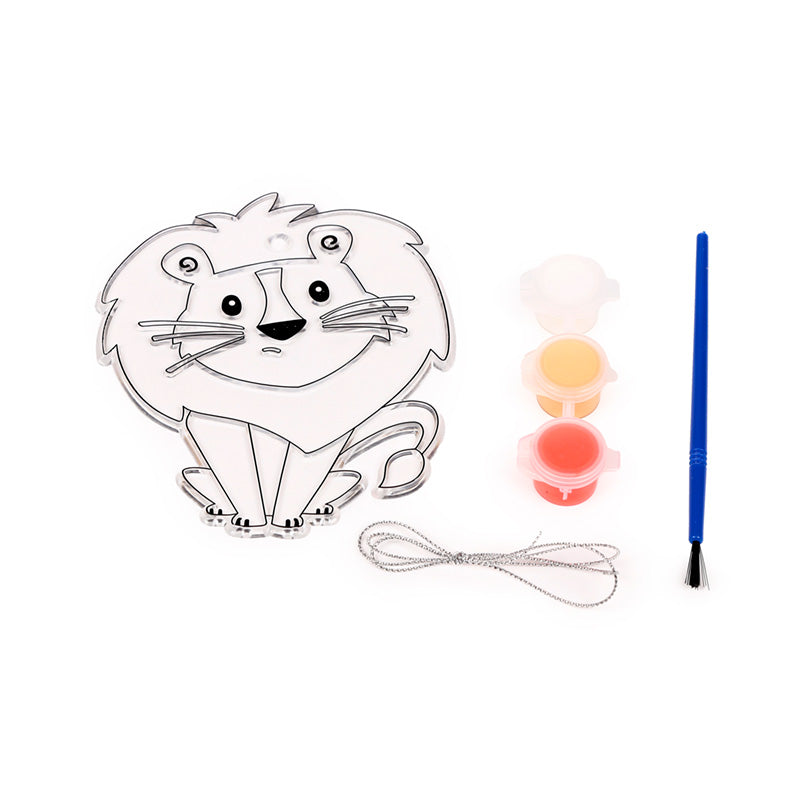 Zooniverse Lion Suncatcher ready for hanging