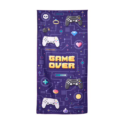 Microfibre Beach Towel - Game Over design