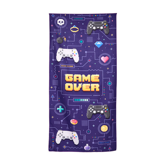 Microfibre Beach Towel - Game Over design
