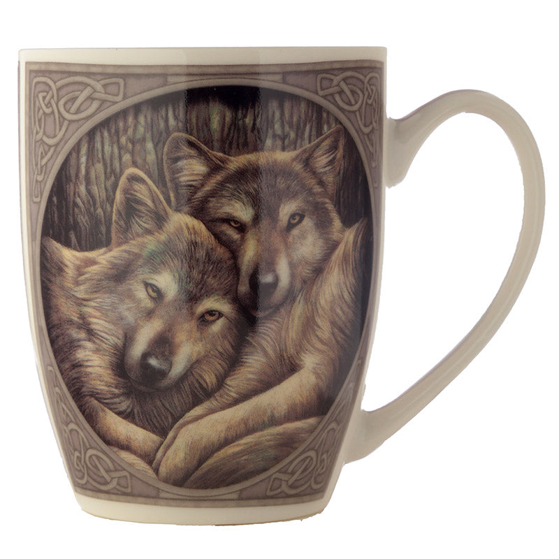 Lisa Parker Loyal Companions Wolf Porcelain Mug - Side View
