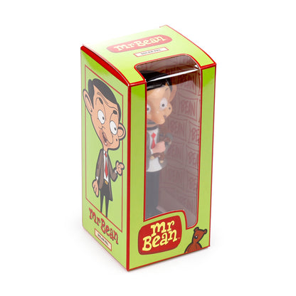 Mr Bean with Teddy solar ornament swaying in sunlight