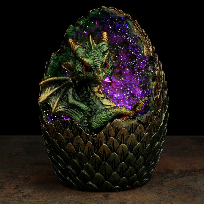 Elements Baby Dragon LED Crystal Egg - Decorative Ornament