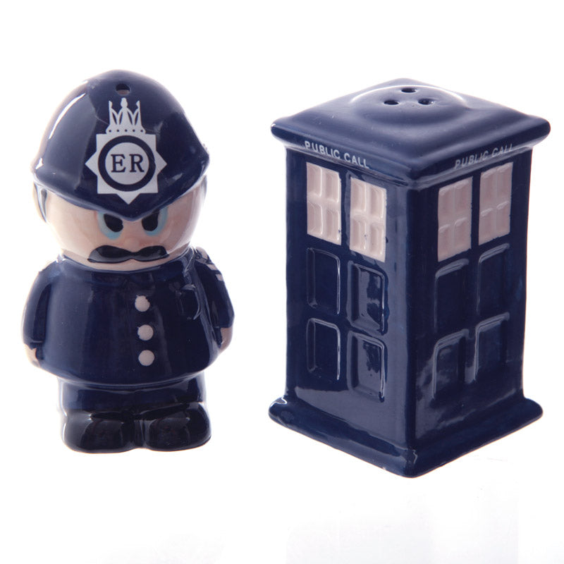 Close-up of Policeman Ceramic Salt Shaker