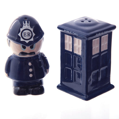 Close-up of Policeman Ceramic Salt Shaker