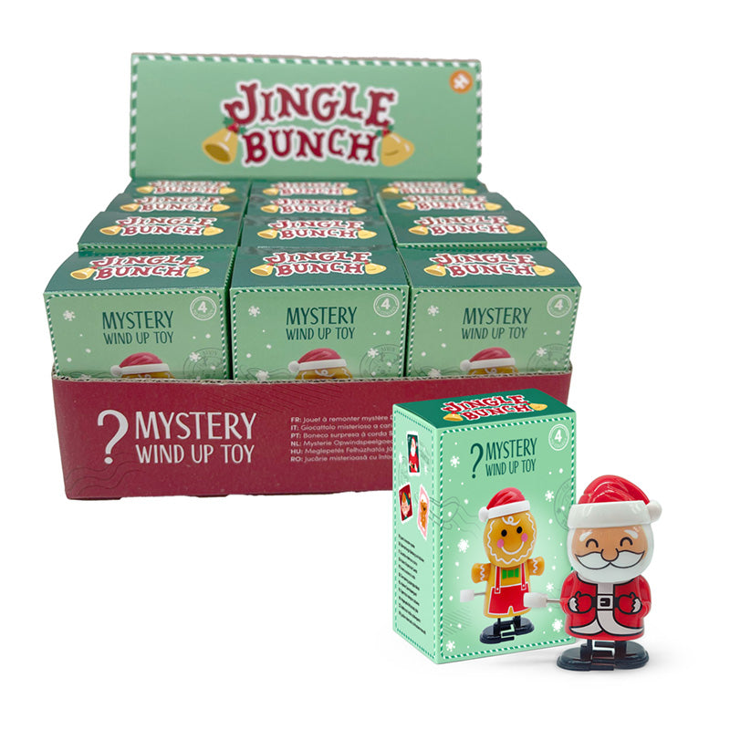 Wind Up Mystery Toy - Christmas Jingle Bunch on display
