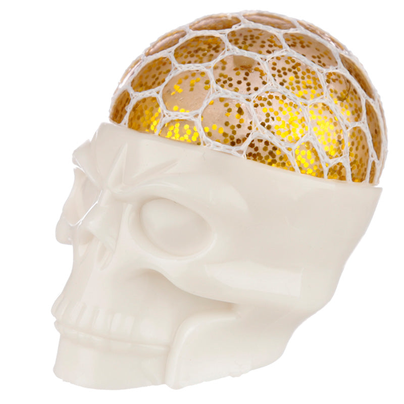Decorative Skull Mesh Head Squeezy Fidget Toy