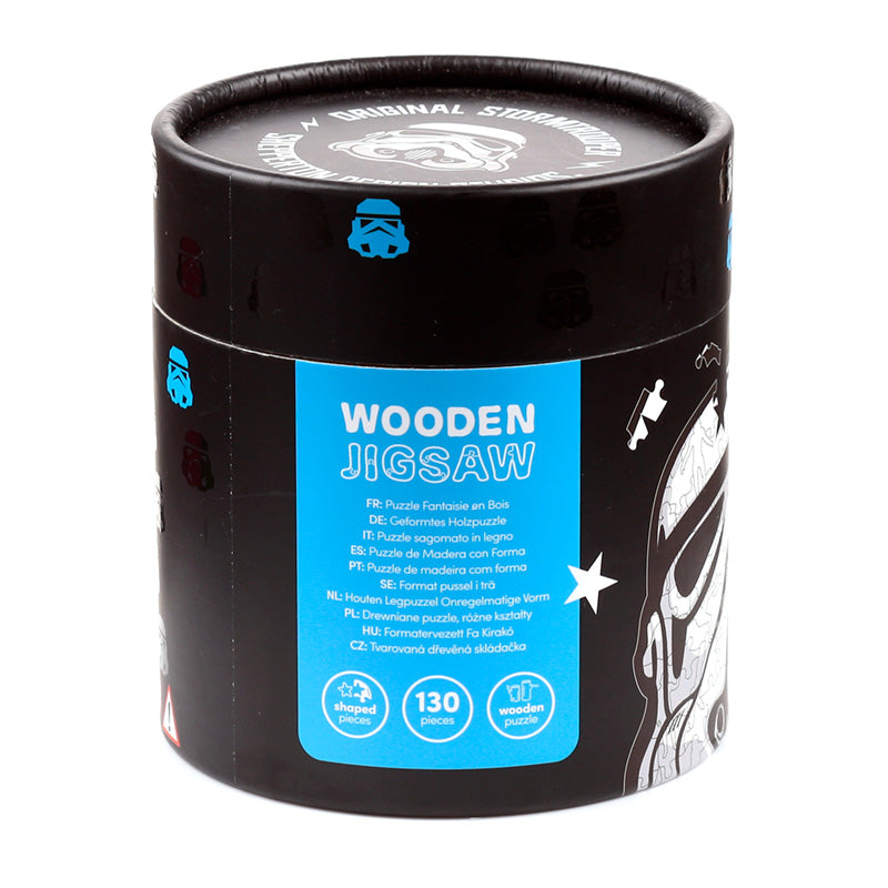 Children assembling Stormtrooper wooden puzzle