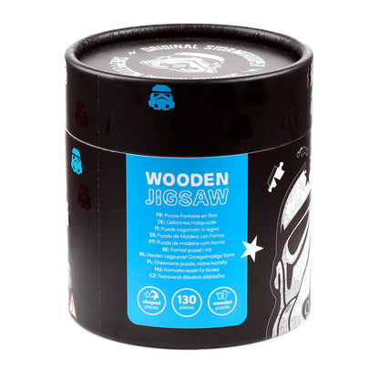 Children assembling Stormtrooper wooden puzzle