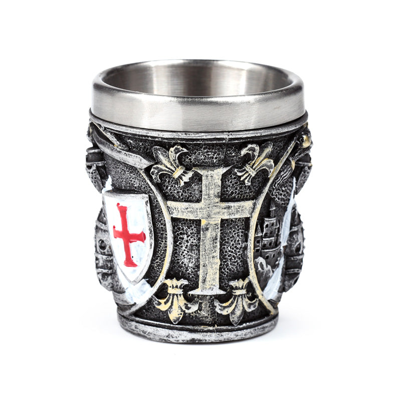Intricate details of Medieval Knight Decorative Shot Glass