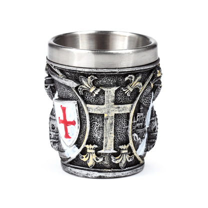 Intricate details of Medieval Knight Decorative Shot Glass