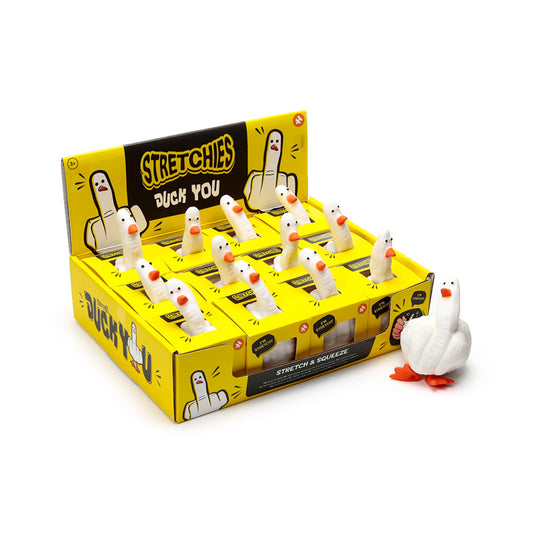 Stretchy Stress Fidget Toy - Duck You in vibrant colours