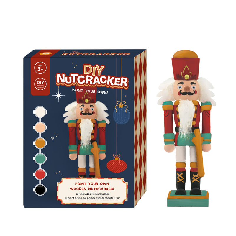 Paint Your Own 3D Wooden Christmas Nutcracker Decoration Kit