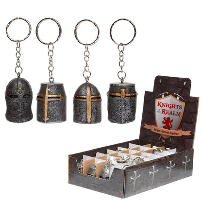 Medieval Knight Helmet Keyring - Gift Presentation