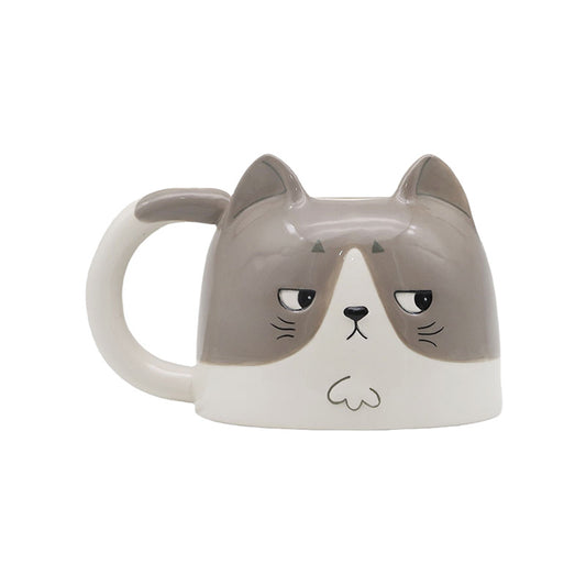 Beans & Co Cats Gatsby Novelty Shaped Ceramic Mug