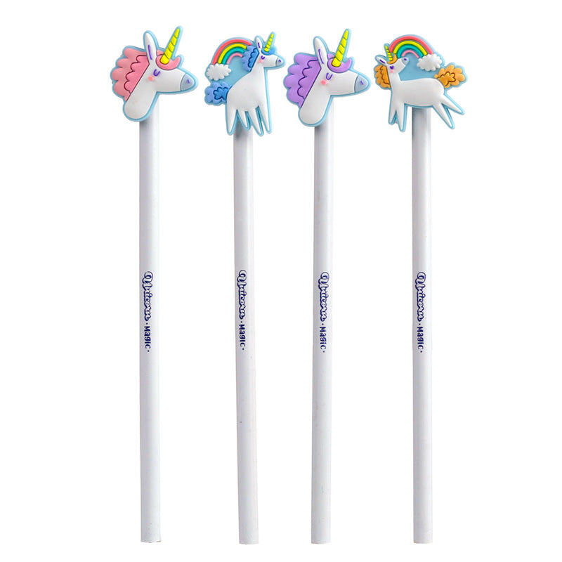 Unicorn Magic Pencil with PVC Topper - side view