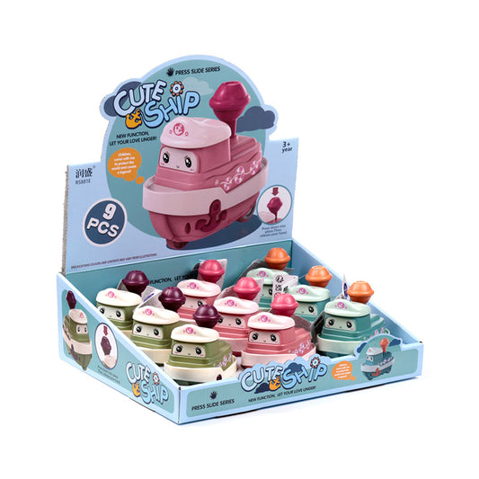 Kids Friction Action Toy - Charming Ship in vibrant colours