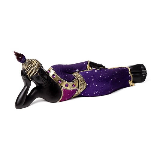 Decorative Thai Buddha Figurine in purple and black