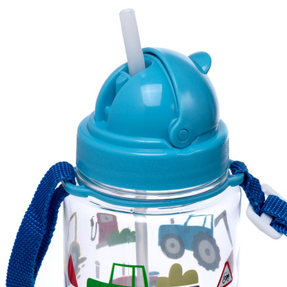 Durable Children's Water Bottle with Flip Straw