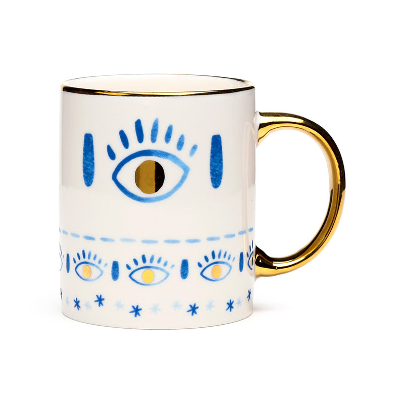 Evil Eye Porcelain Mug for home decor and gifting