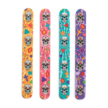 Close-up of Day of the Dead Nail File design