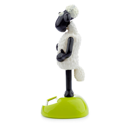 Shaun the Sheep solar ornament on patio