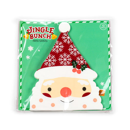 Pack of 12 Christmas Santa Napkins - festive design