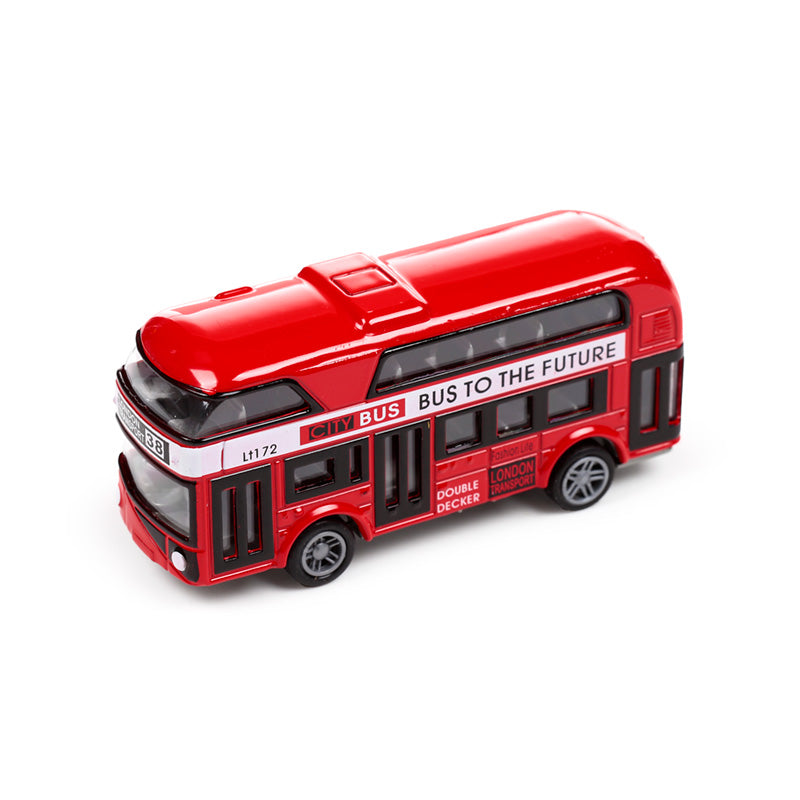 Collectible Red City Bus Toy for Display