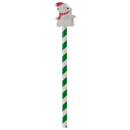 Festive Pencil & Eraser Topper for Holiday Writing